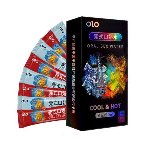 Nước tình yêu BJ băng lửa - OLO Oral Sex Water Cool & Hot - Hộp 4 cặp
