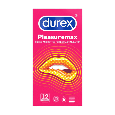 Bao cao su Durex Pleasuremax - Size lớn 56mm gân và điểm nổi - Hộp 12 cái