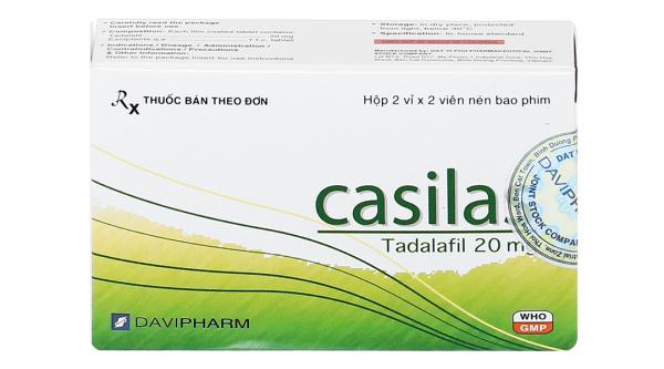 Viên uống Casilas 20mg trị rối loạn cương dương kéo dài thời gian quan hệ thuốc trị xuất tinh sớm