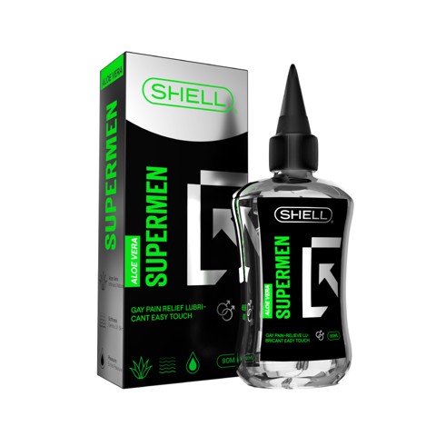 Gel bôi trơn hậu môn tinh chất lô hội - Shell Supermen Aloe Vera - Chai 90ml