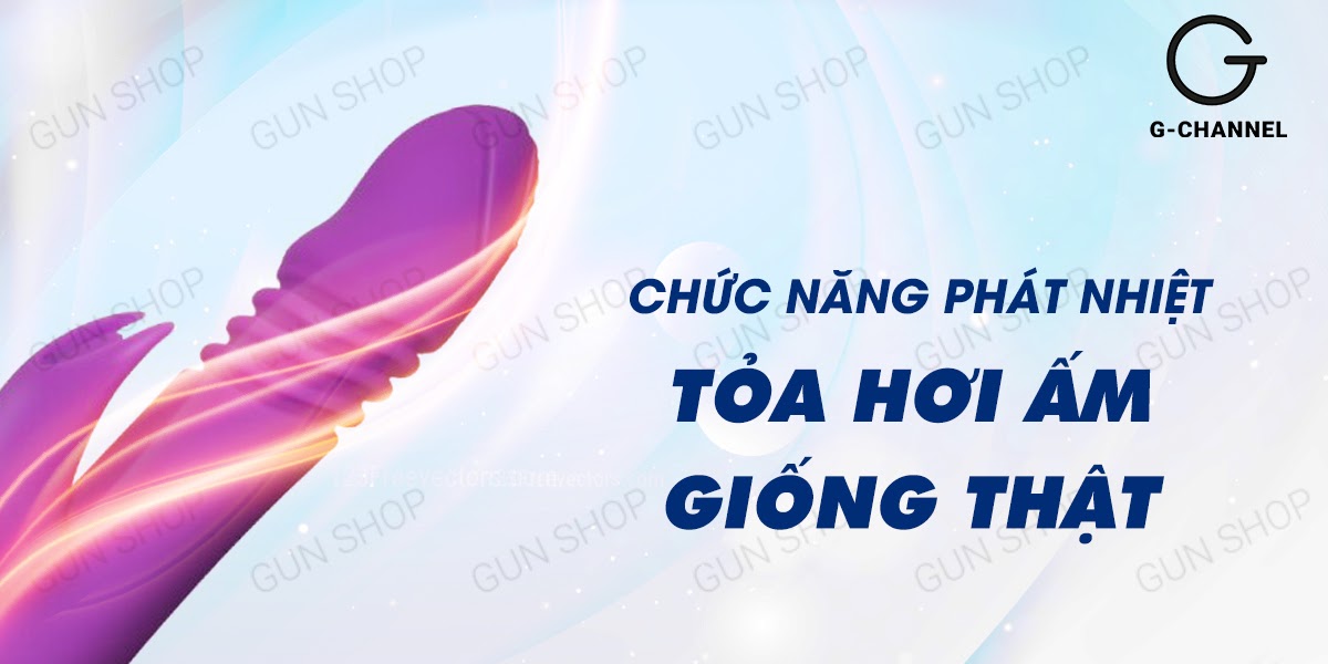Dương vật giả đa chế độ rung, phát nhiệt - Ella Rod