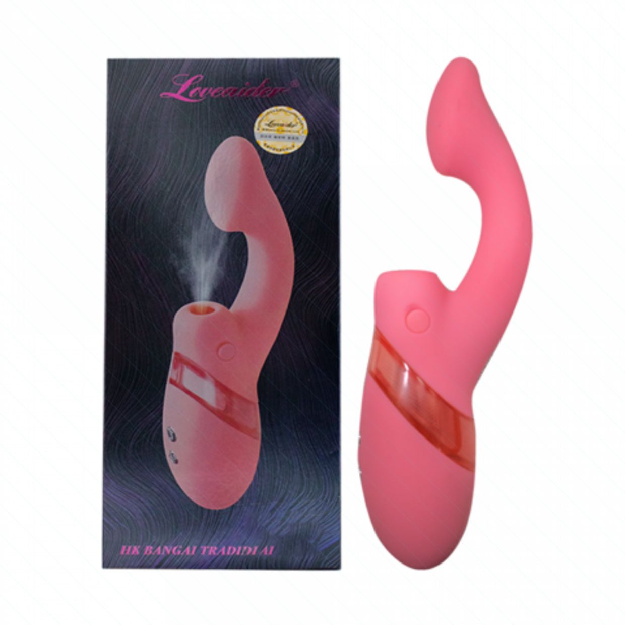 Dương vật giả xịt nước 7 chế độ rung hồng Loveaider kích thích 