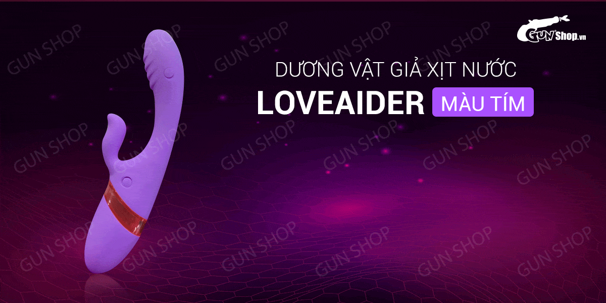 Dương vật giả xịt nước 7 chế độ rung - Loveaider - Màu tím