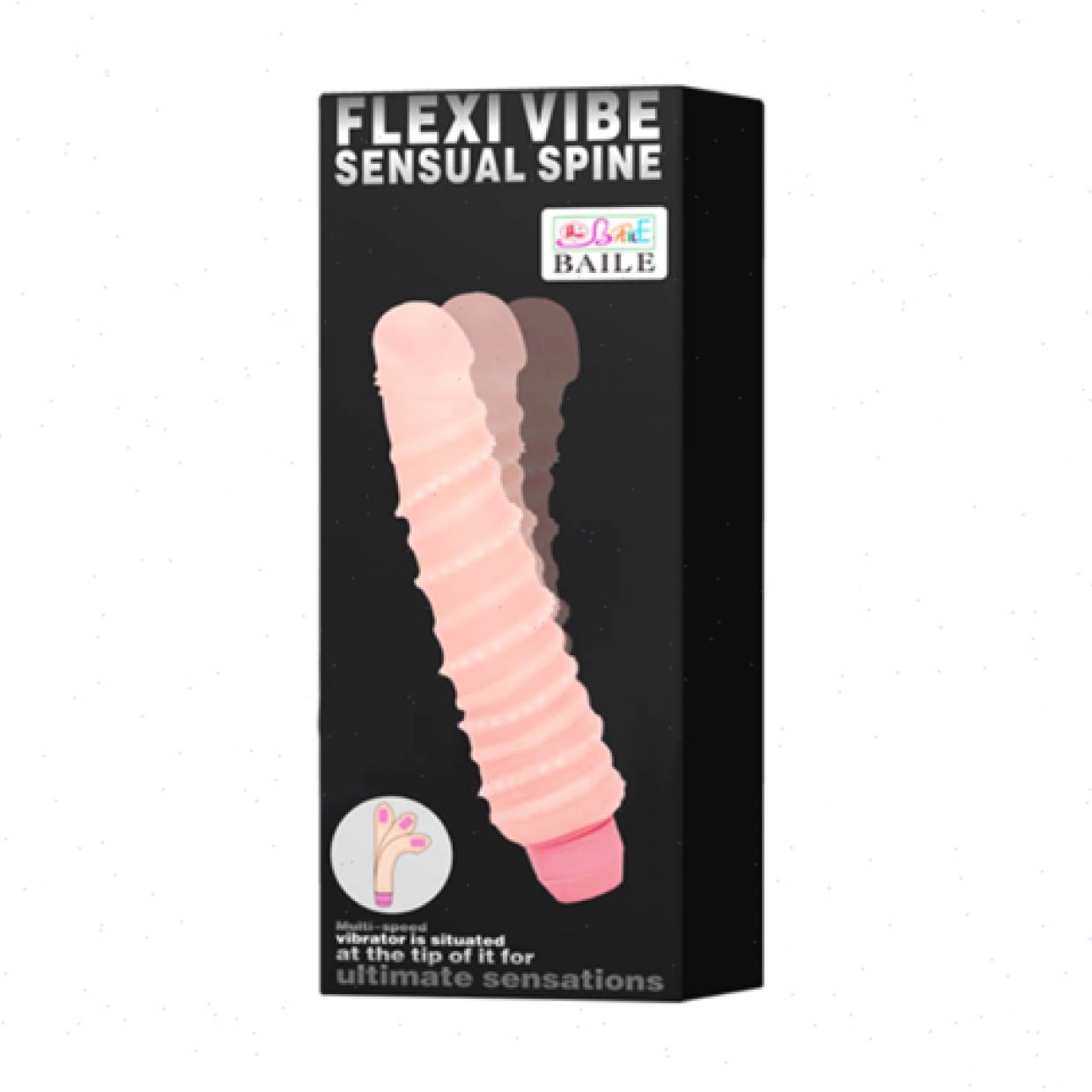 Dương vật giả đa tần số rung uốn xoay đa hướng pin Baile Flexi Vibe 