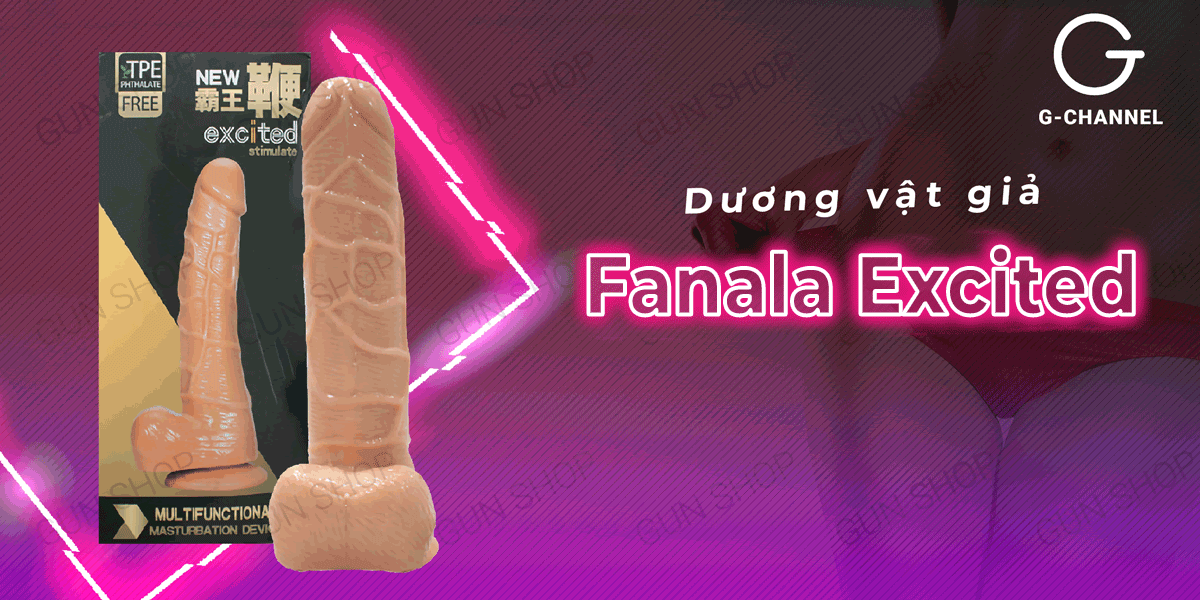 Dương vật giả dính tường có rung dùng pin - Fanala Excited