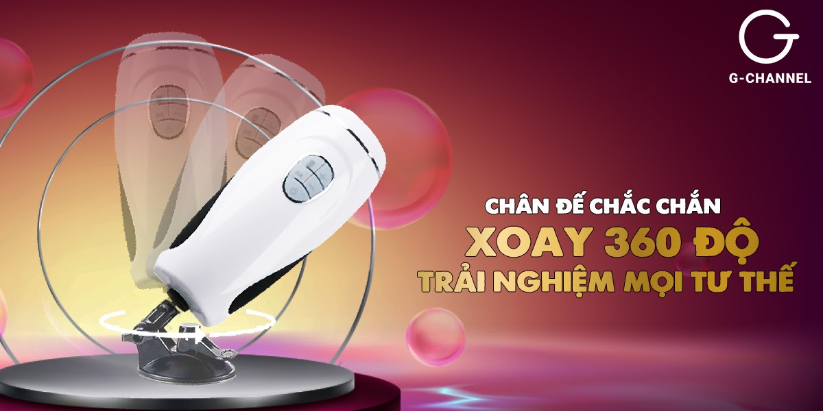 Dương vật giả dính tường thụt cực mạnh xoay 360 độ tỏa nhiệt - Stroking Man III - Silver