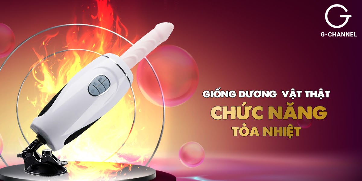 Dương vật giả dính tường thụt cực mạnh, xoay 360 độ, tỏa nhiệt - Stroking Man III - Silver