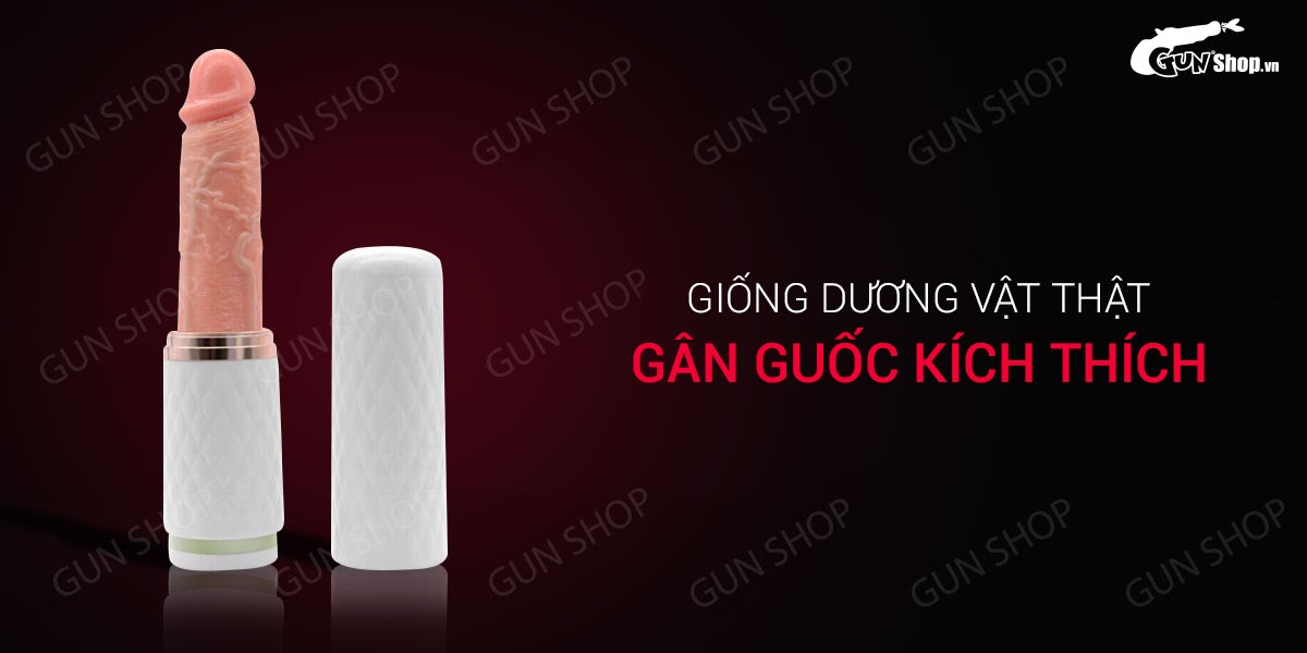 Dương vật giả dính tường, rung thụt tự động, sạc điện -