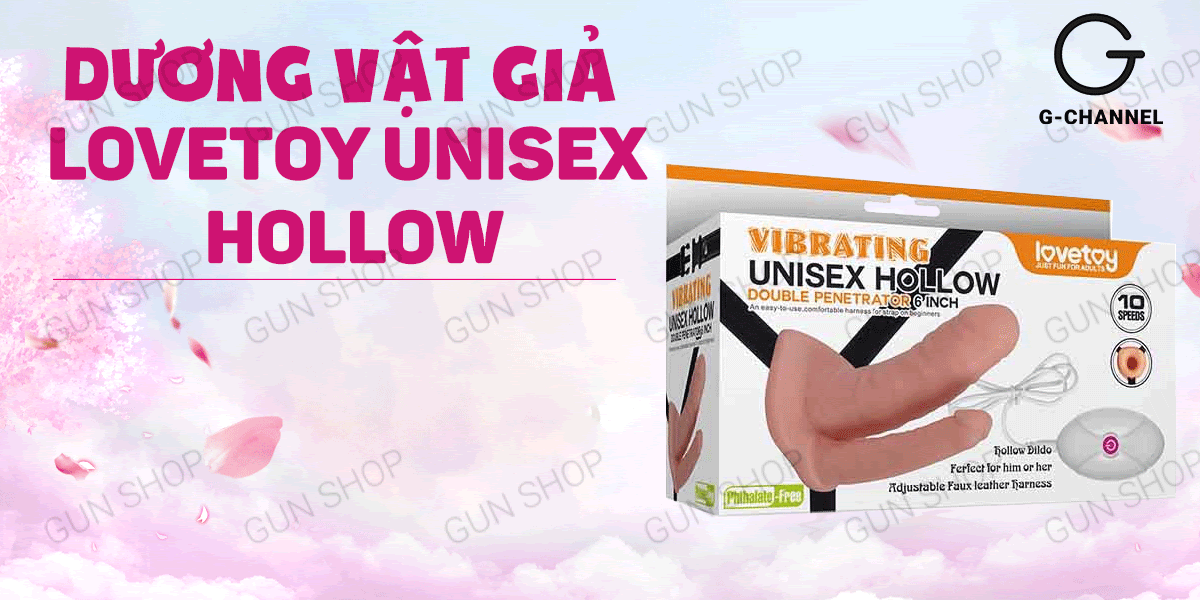 Dương vật giả 2 đầu Lovetoy Unisex Hollow