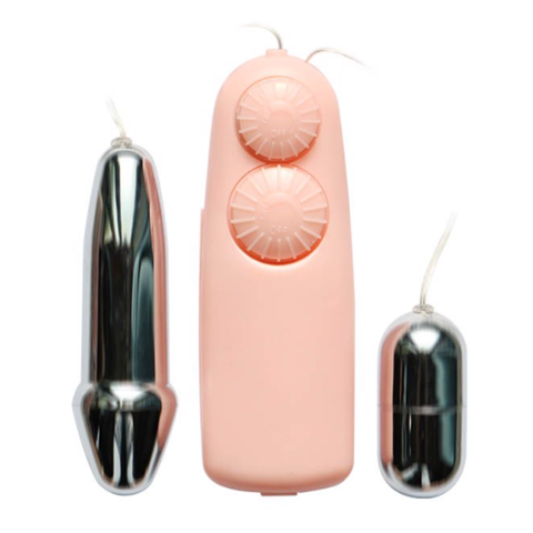 Trứng rung tình yêu inox 2 đầu cao cấp - Baile Double Bullets Hot