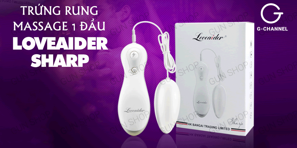 Trứng rung massage 1 đầu, dùng sạc - Loveaider Sharp