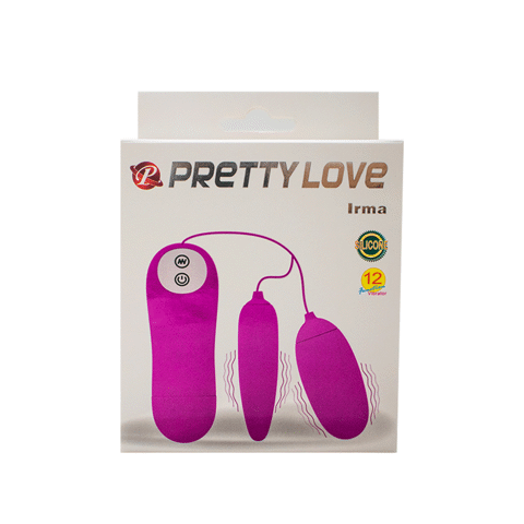 Trứng rung 2 đầu 12 chế độ rung dùng pin - Pretty Love Irma