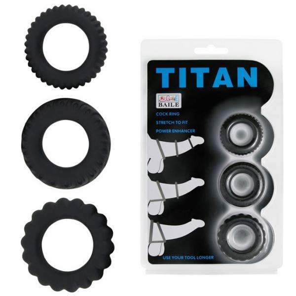 Bộ 3 vòng Titan tình yêu đeo dương vật chống xuất tinh sớm chất liệu silicon y tế