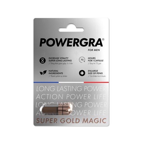Viên uống tăng kích thước kéo dài thời gian Powergra For Men  - Vỉ 1 viên