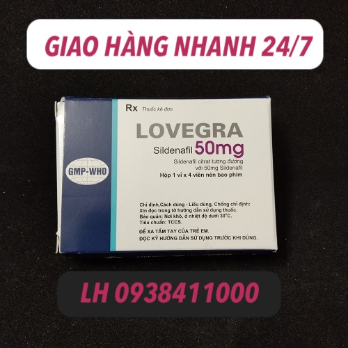 THUỐC lovegra 50mg viên uống tăng cường sinh lý nam giới