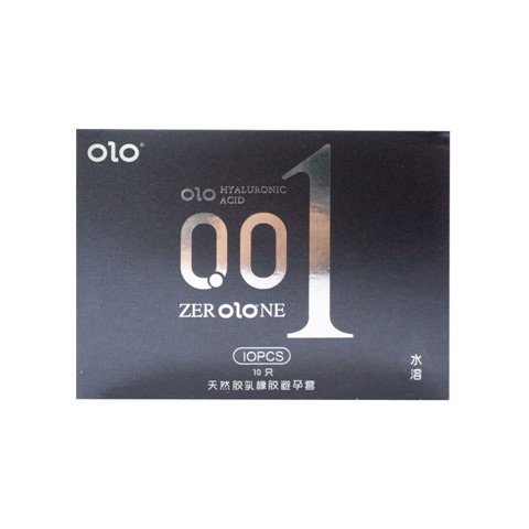 Bao cao su OLO 0.01 Đen - Siêu mỏng hương vani - Hộp 10 cái