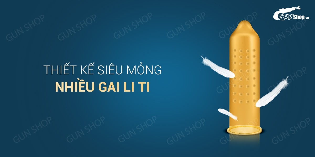 Bao cao su OLO 0.01 Đồng Hồ Vàng - Kéo dài thời gian - Hộp 10 cái