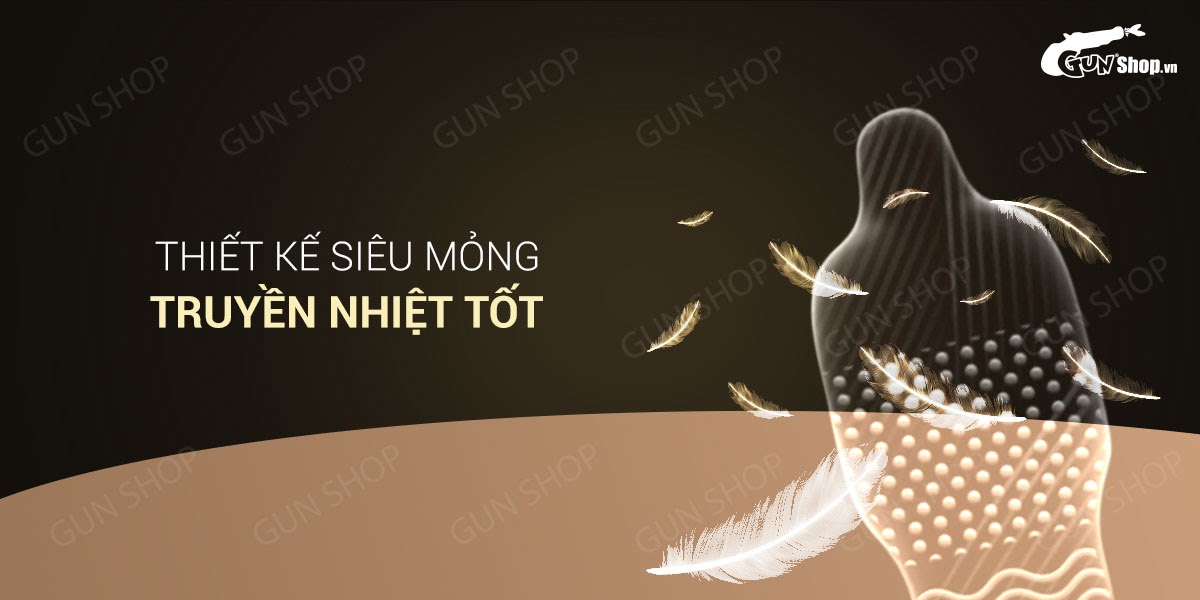 Bao cao su OLO 0.01 Neo Physical Delay Sleeve - Siêu mỏng, gân gai, kéo dài thời gian, tăng nhiệt độ - Hộp 10 cái