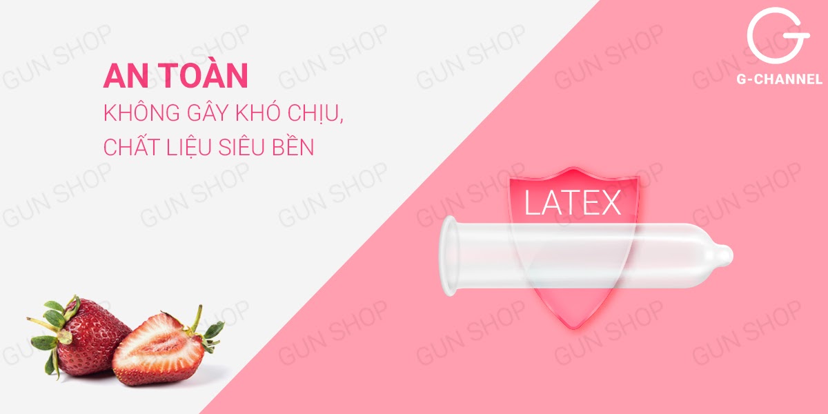 Bao cao su Nhật Bản Nakanishi – hương dâu quyến rũ, ngây ngất
