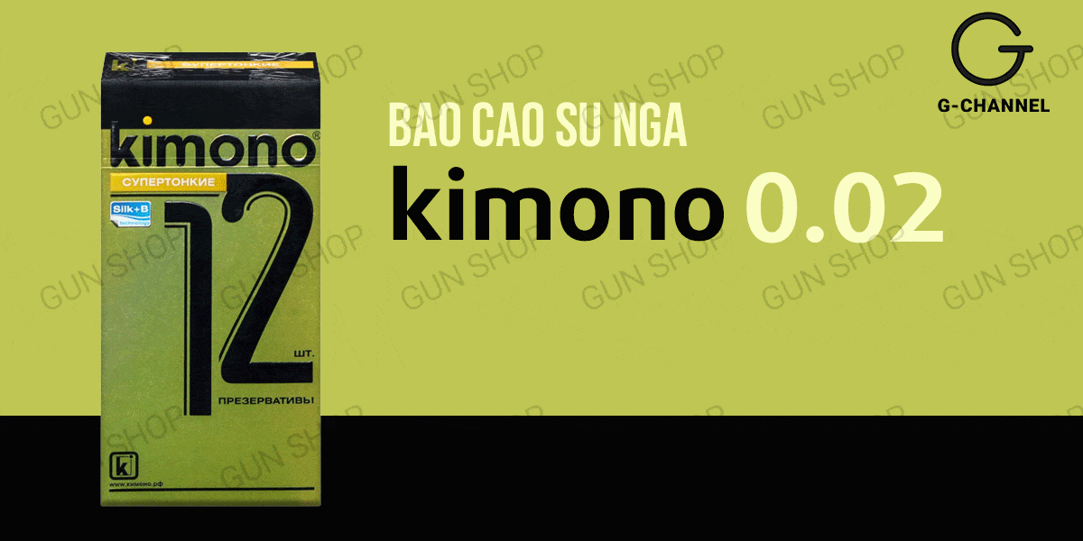 Bao cao su Nga Kimono - siêu mỏng 0,02