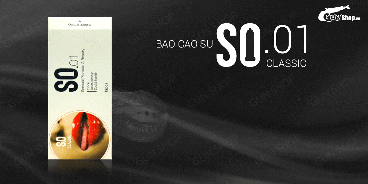 Bao cao su SO Classic - Mỏng nhiều gel bôi trơn - Hộp 12 cái
