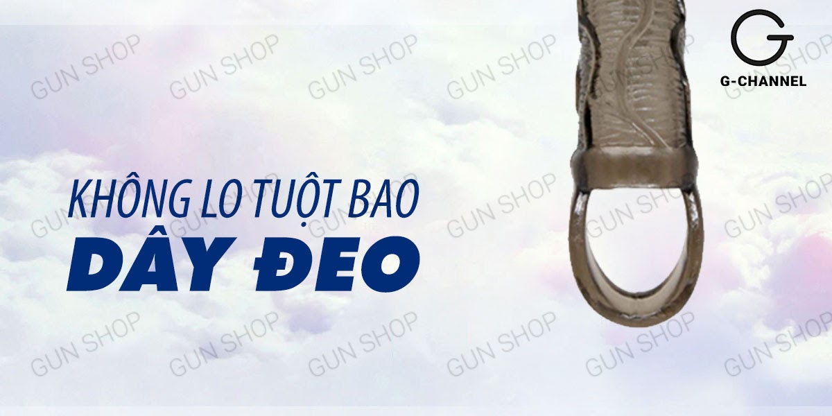 Bao cao su đôn dên dên tăng kích thước Baile Men Extension - Dây đeo và rung đầu