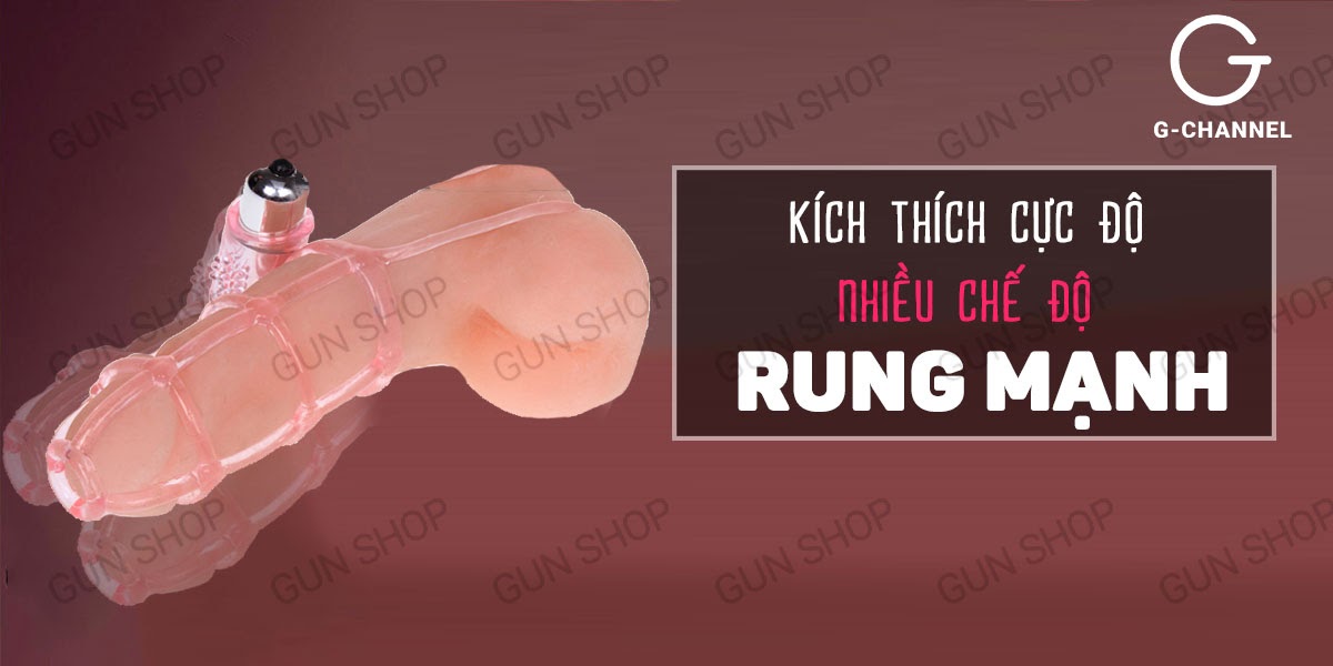 Bao cao su đôn dên tăng kích thước lưới rung Sweet Cage