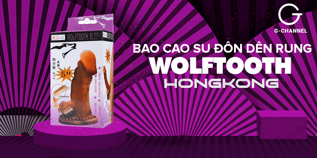 Bao cao su đôn dên tăng kích thước Baile Wolftooth - Rung bìu pin