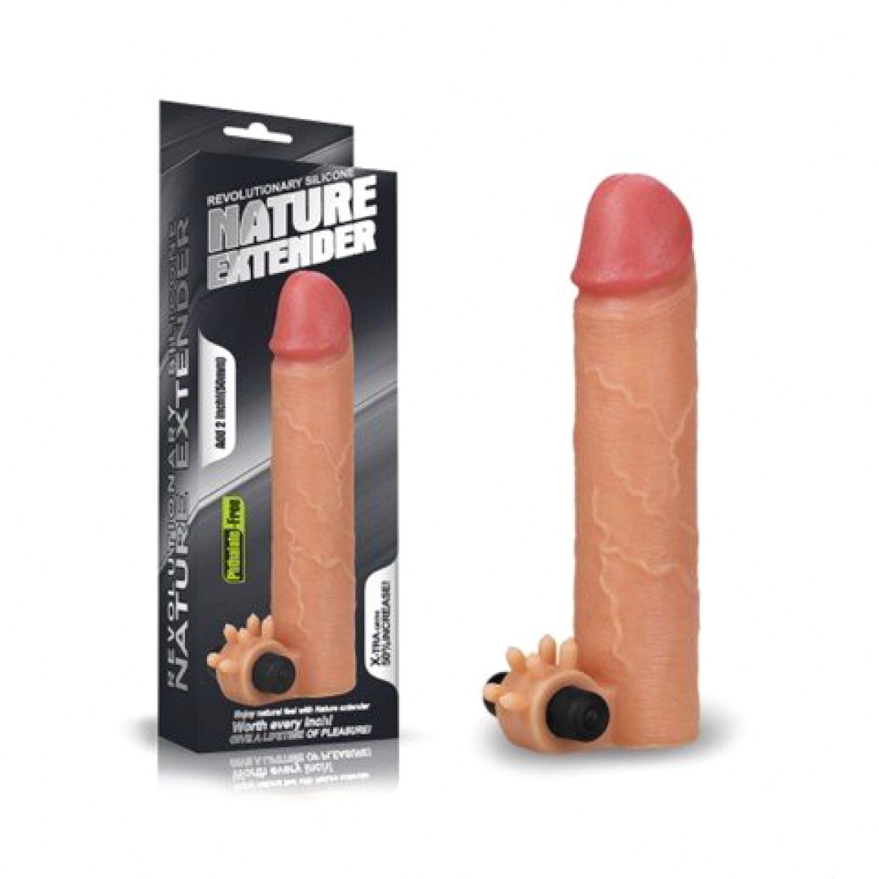 Bao cao su đôn dên rung tăng 38mm Lovetoy Nature Extender - Tăng cảm giác 