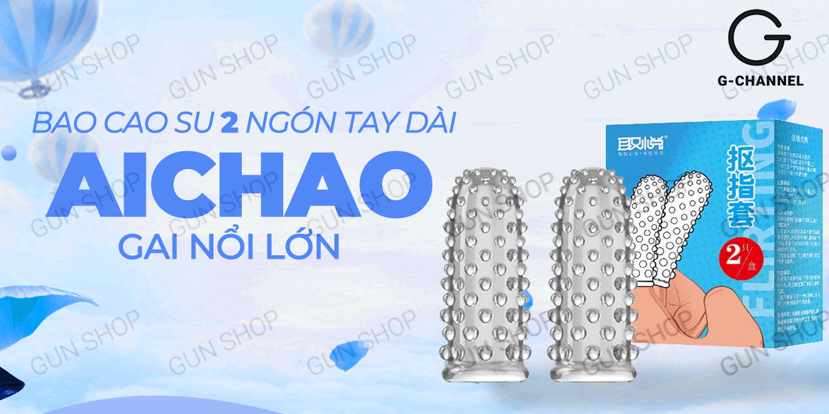 Bao cao su 2 ngón tay dài Aichao