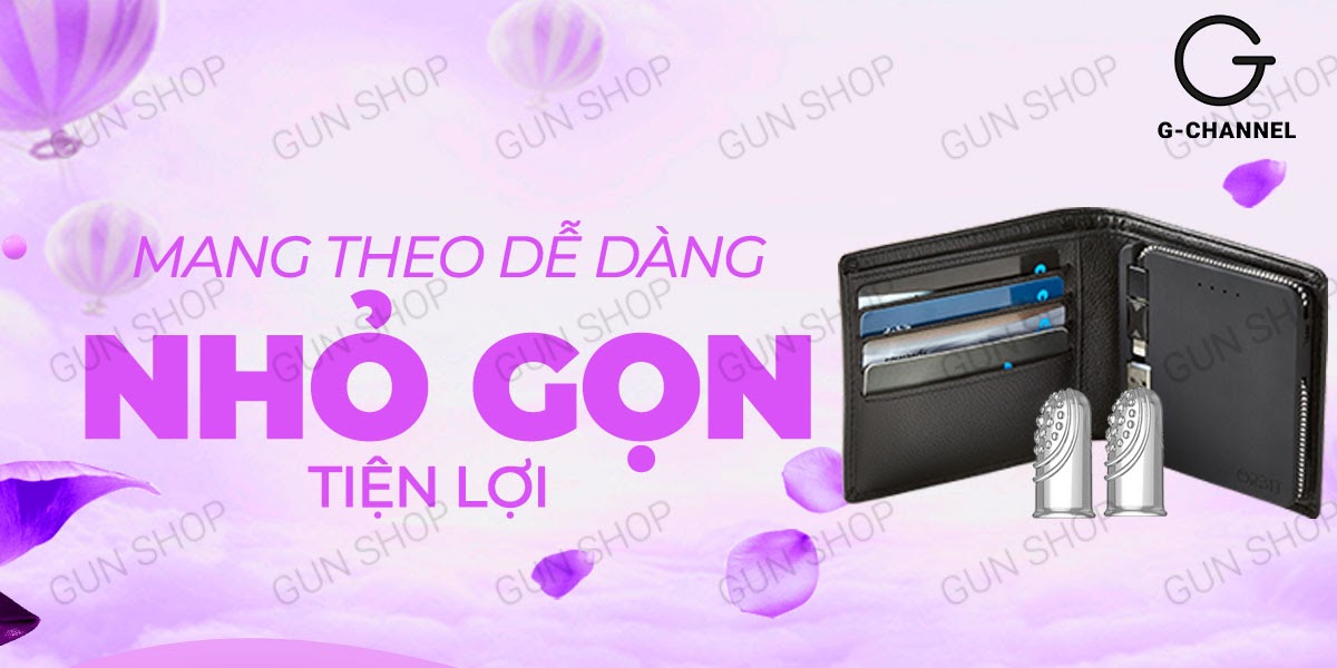 Bao cao su 2 ngón tay ngắn Aichao - Gân gai nổi - Hộp 2 cái