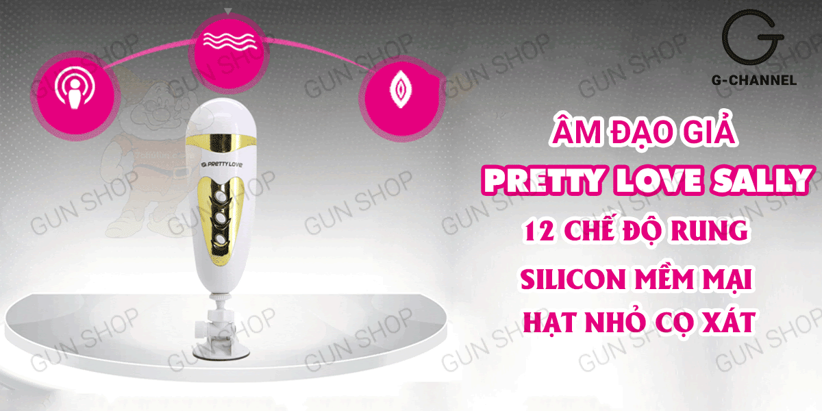 Âm đạo giả rung và rên, sạc điện - Pretty Love Sally