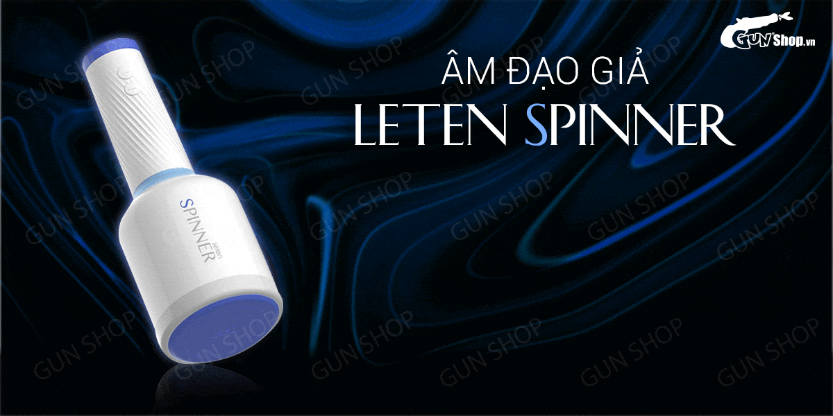 Âm đạo giả tự động rung xoay cao cấp, dùng sạc - Leten Spinner
