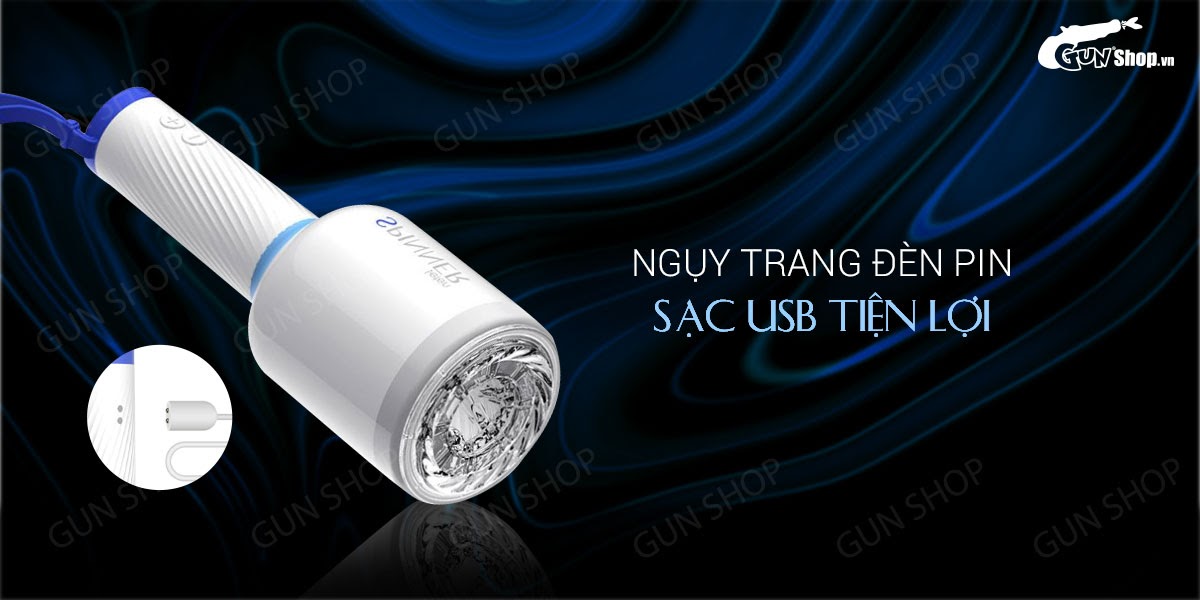 Âm đạo giả tự động rung xoay cao cấp, dùng sạc - Leten Spinner