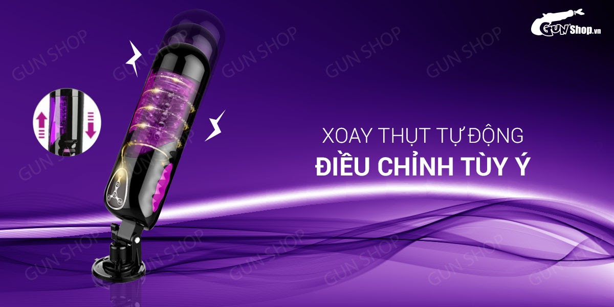 Âm đạo giả dính tường xoay thụt tự động, dùng sạc - Easy Love L