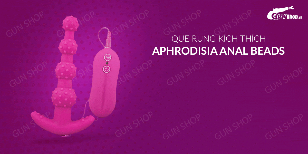 Que rung kích thích hậu môn 10 chế độ rung, dùng pin - Aphrodisia Anal Beads