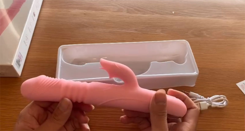 Dương Vật Giả Cầm Tay Masturbator Rung Nhiệt Liếm